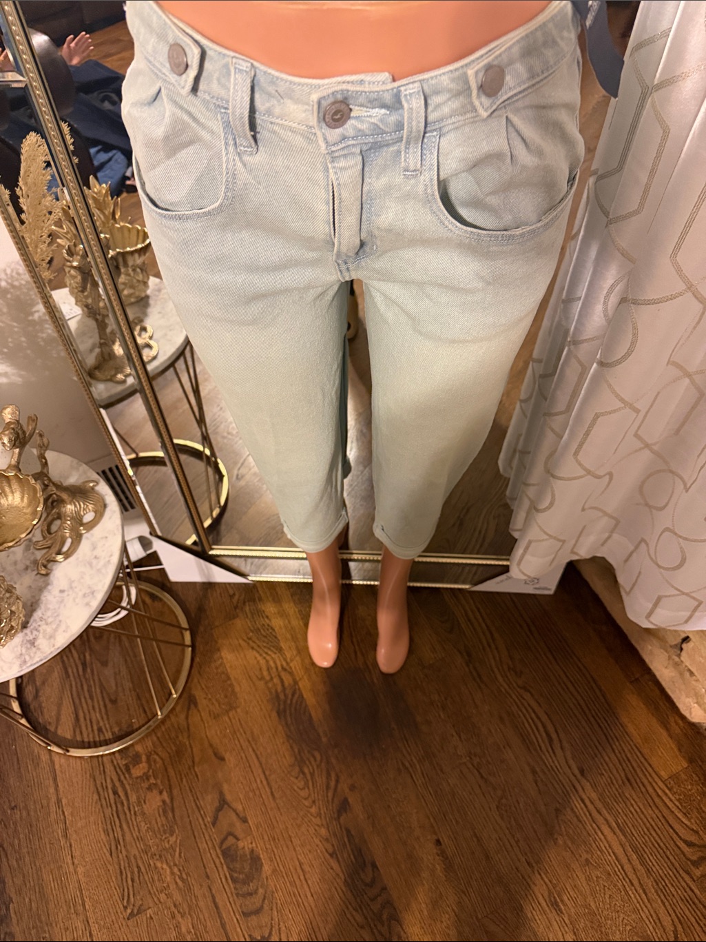 Hollister Light Blue Cropped Ankle Jeans